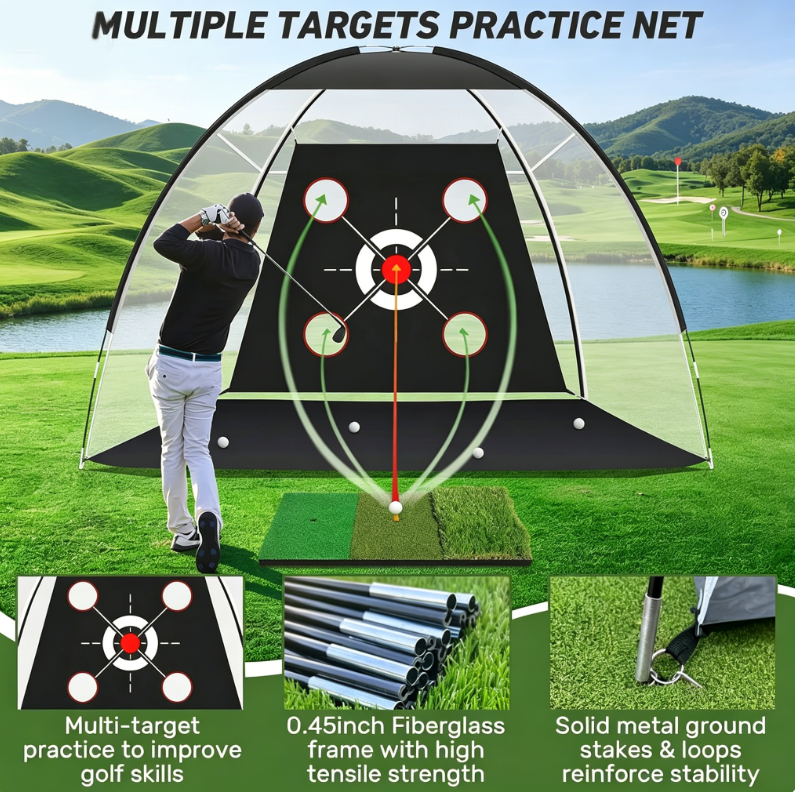 Golf Net with Practice Mat