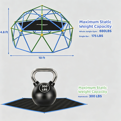 10FT Climbing Dome with Hammock