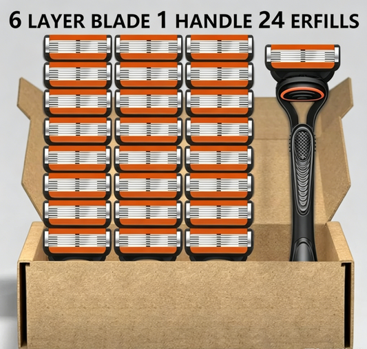 Premium Men Razor Kit with 24/48 Blade Cartridges