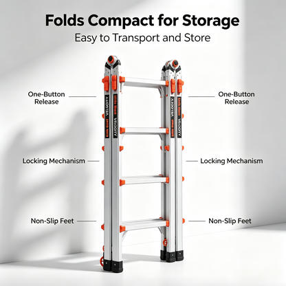 Velocity Articulating Ladder with Leg Levelers