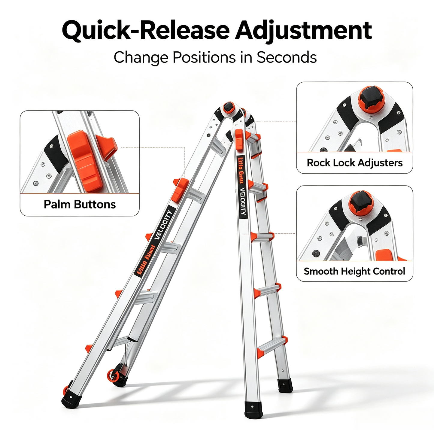 Velocity Articulating Ladder with Leg Levelers