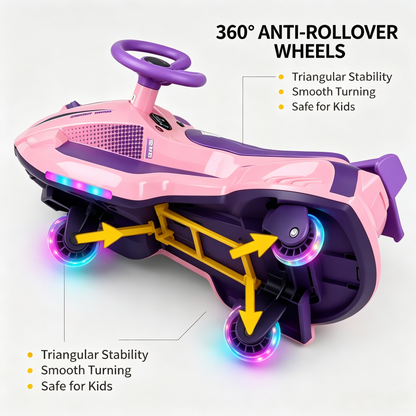 🎉Final Day Discount⏰️ 12V Electric Kids Ride-On Wiggle Car 🚚