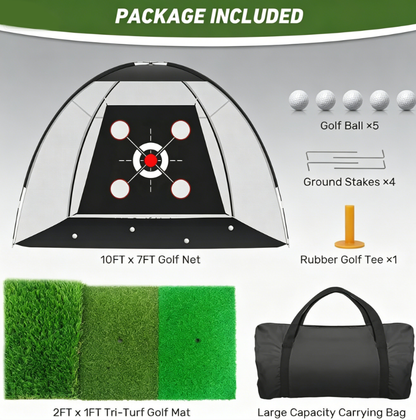 Golf Net with Practice Mat