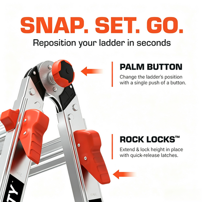 Velocity Articulating Ladder with Leg Levelers