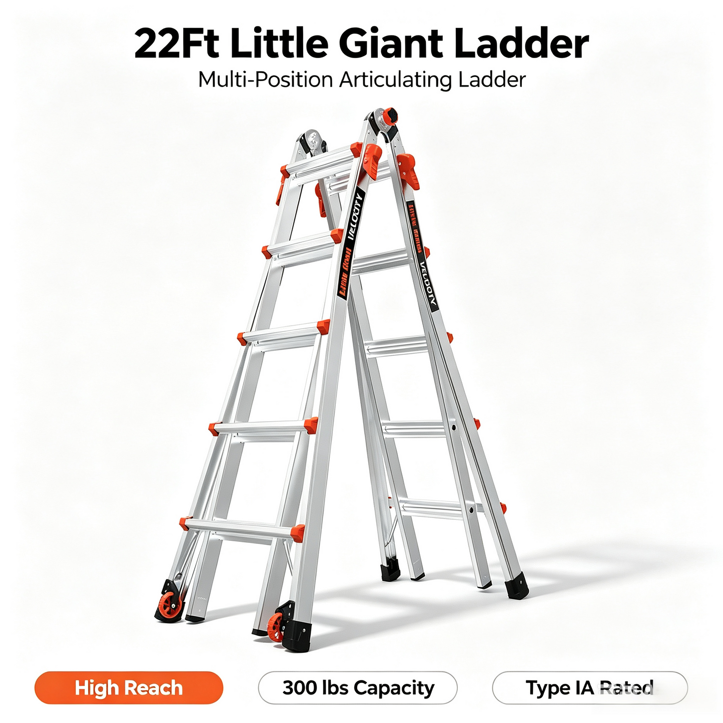 Velocity Articulating Ladder with Leg Levelers
