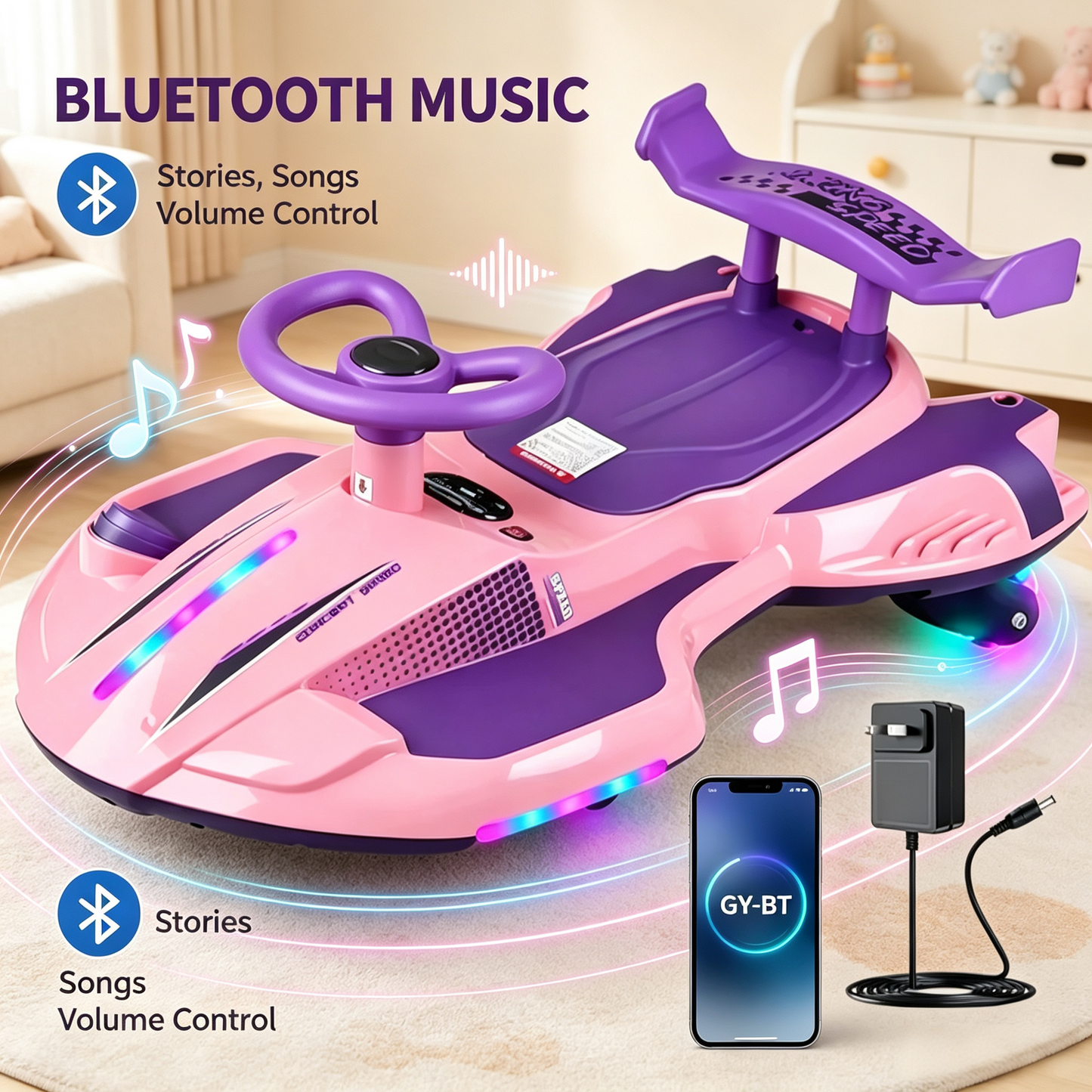 🎉Final Day Discount⏰️ 12V Electric Kids Ride-On Wiggle Car 🚚