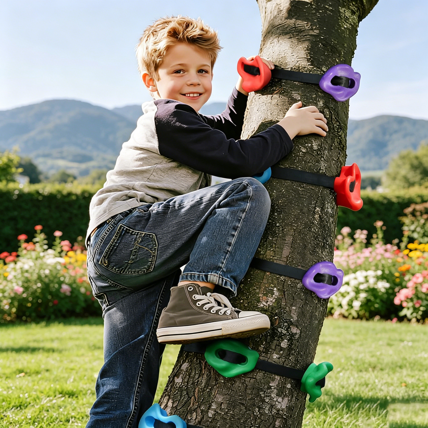 12 Ninja Tree Climbing Holds for Kids Climber