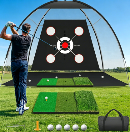 Golf Net with Practice Mat