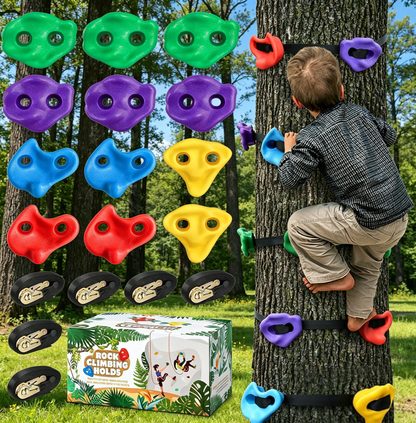 12 Ninja Tree Climbing Holds for Kids Climber