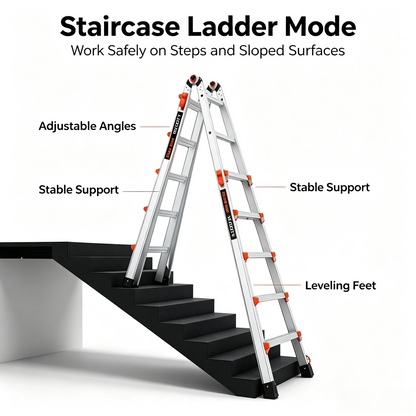 Velocity Articulating Ladder with Leg Levelers