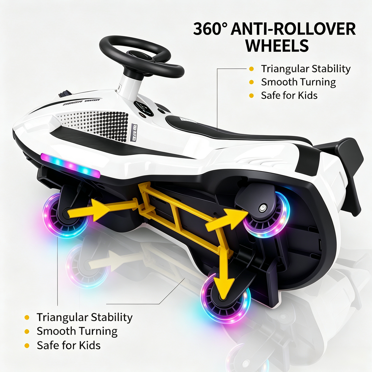 🎉Final Day Discount⏰️ 12V Electric Kids Ride-On Wiggle Car 🚚