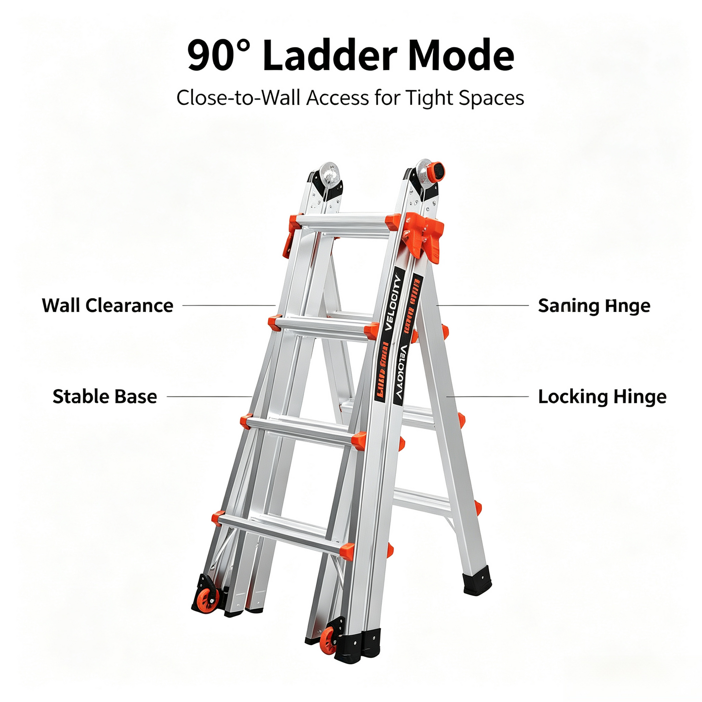 Velocity Articulating Ladder with Leg Levelers