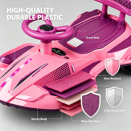 🎉Final Day Discount⏰️ 12V Electric Kids Ride-On Wiggle Car 🚚
