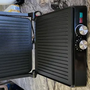 Electric Multifunction Sandwich & Panini Maker, Nonstick Indoor Griddle Toastie Machine Equipped with Grease Tray, Kitchen Appliance