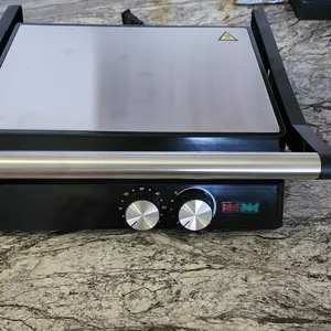 Electric Multifunction Sandwich & Panini Maker, Nonstick Indoor Griddle Toastie Machine Equipped with Grease Tray, Kitchen Appliance