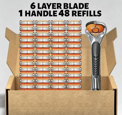 Premium Men Razor Kit with 24/48 Blade Cartridges