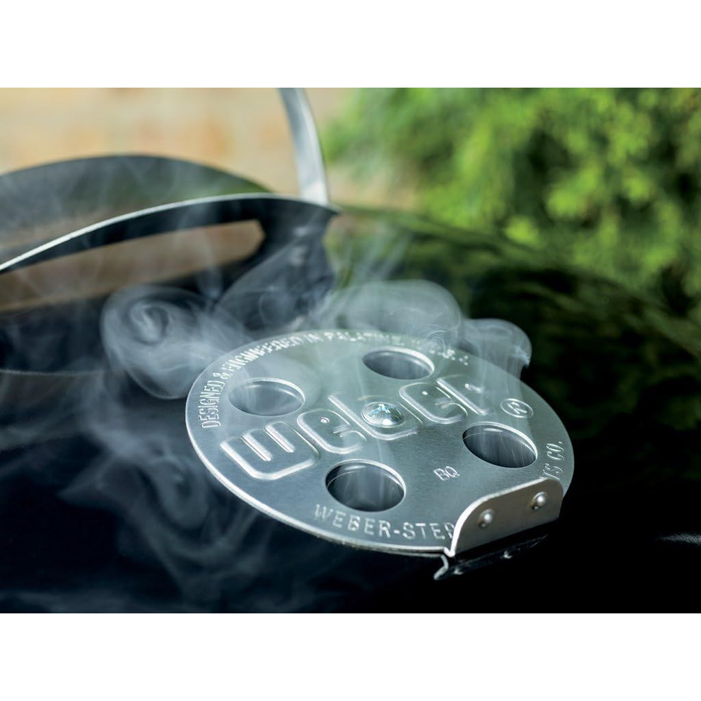 Original Kettle Premium Charcoal Grill, 22-Inch, Outdoor BBQ Grill with Built‑In Thermometer, Heat Control Dampers & One‑Touch™ Cleaning System