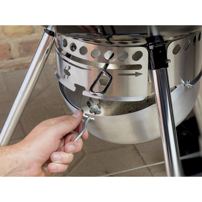 Original Kettle Premium Charcoal Grill, 22-Inch, Outdoor BBQ Grill with Built‑In Thermometer, Heat Control Dampers & One‑Touch™ Cleaning System
