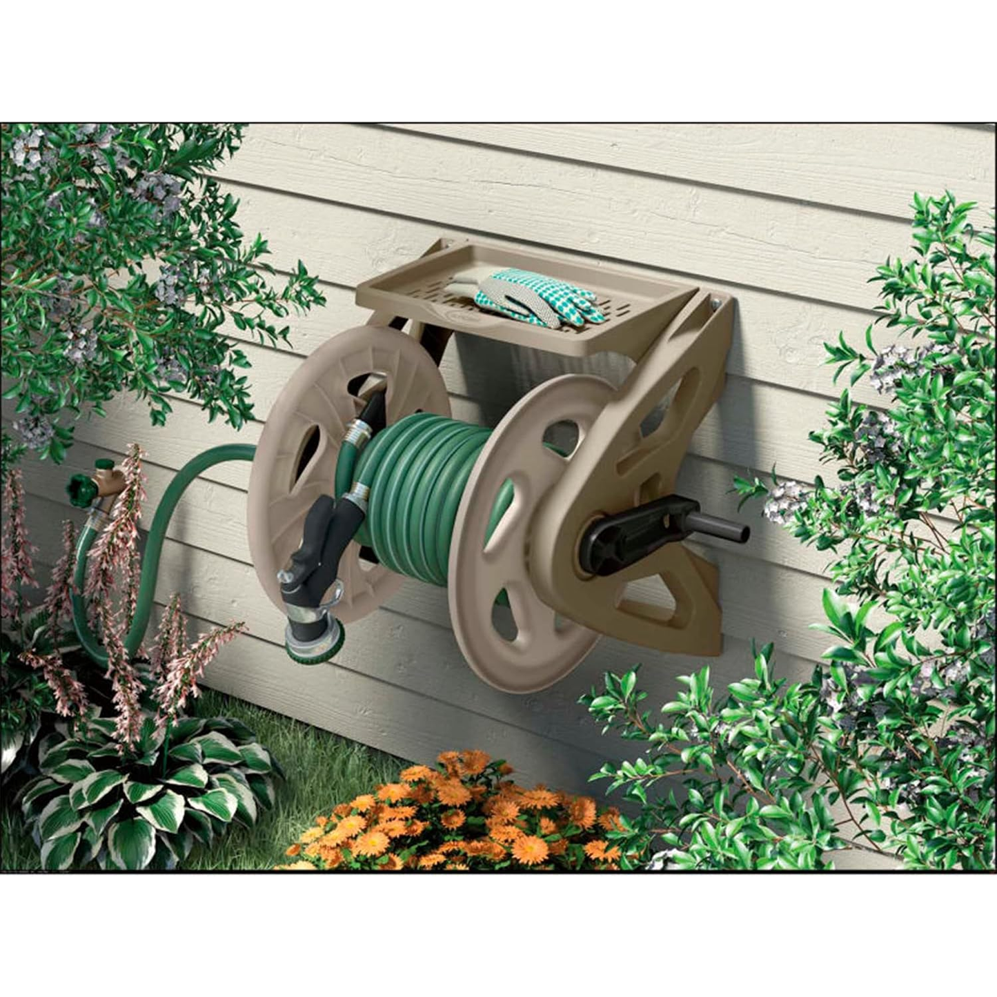 Slide Trak Garden Hose Handler Wall Mounted Hose Reel